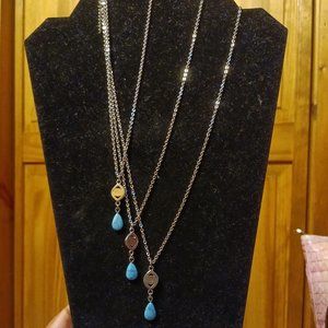 Triple Layered Turquoise Style Necklace
